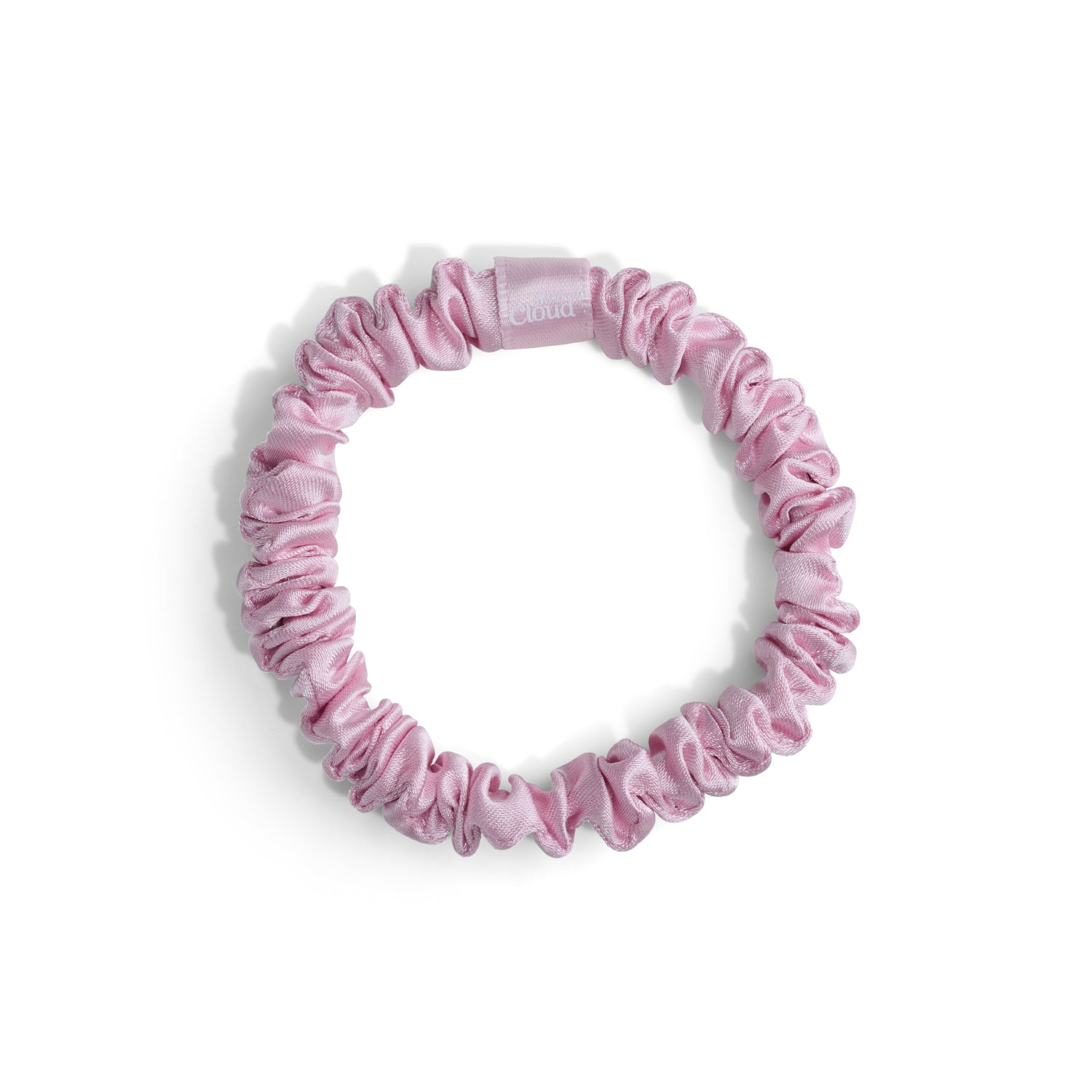 Silver Cloud Satin Skinny Hair Scrunchie Combo Pack 5 Pack