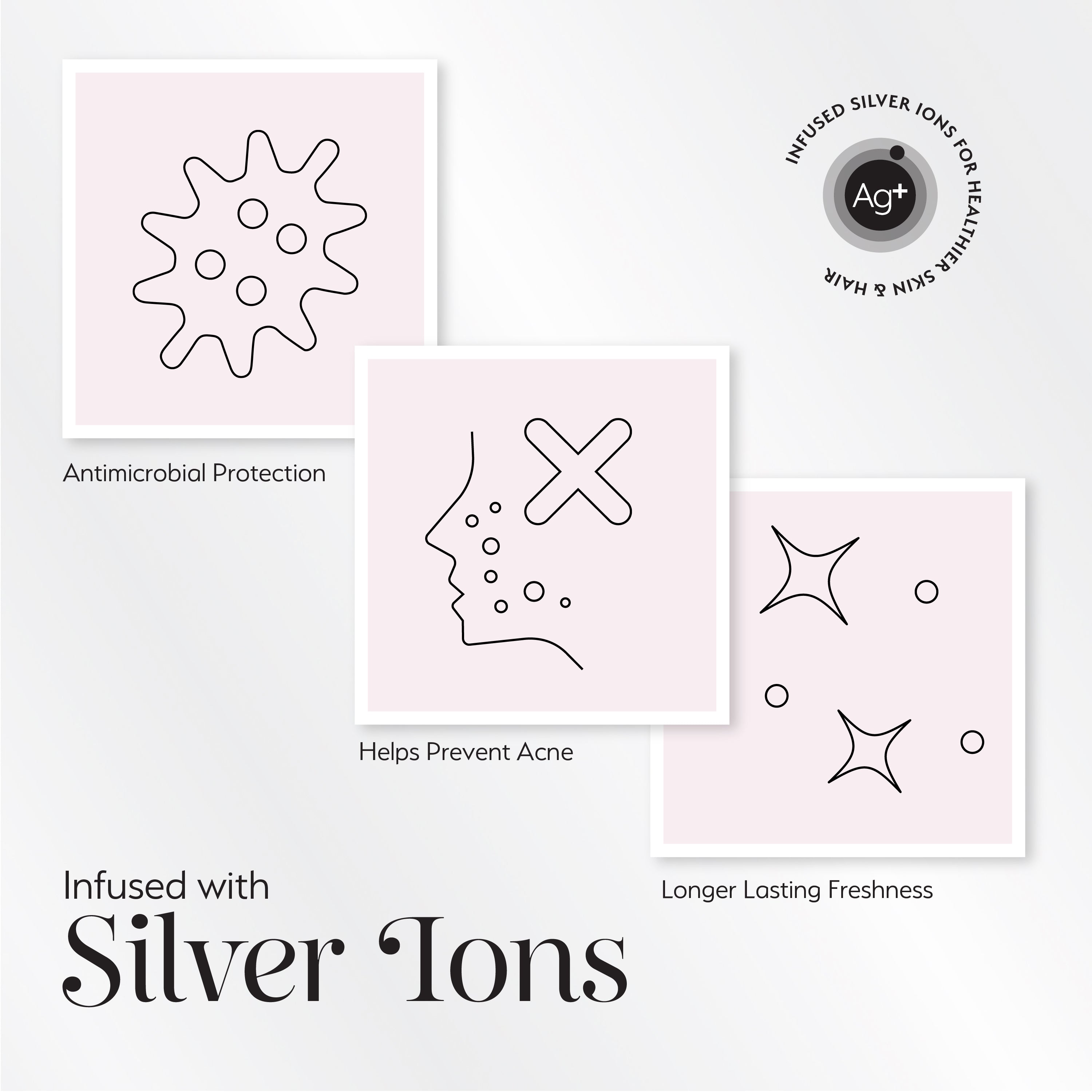 Silver Cloud Fluffy Sleep Mask Infused with Silver Ions White