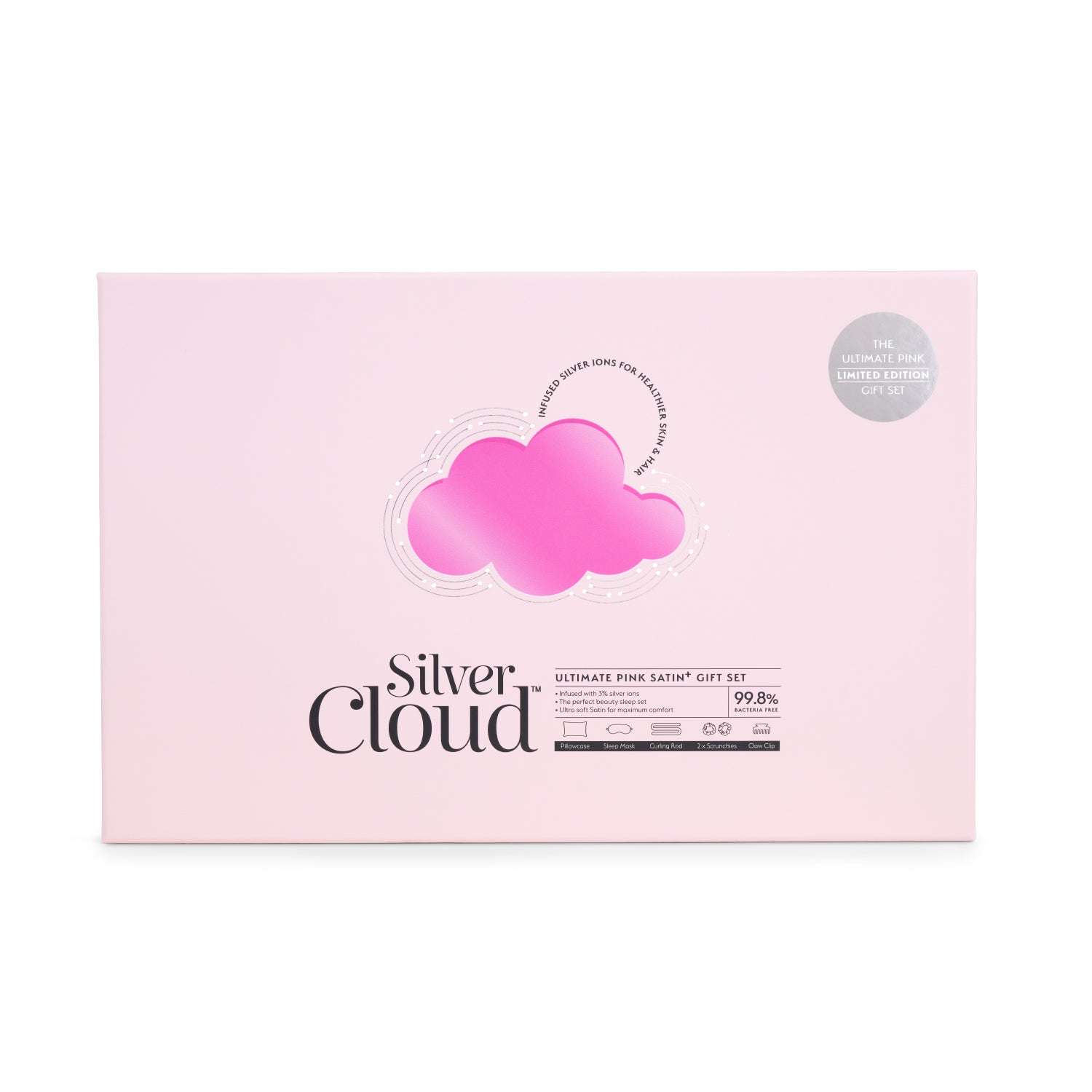 Silver Cloud Ultimate Silver Infused Satin Pink Giftset