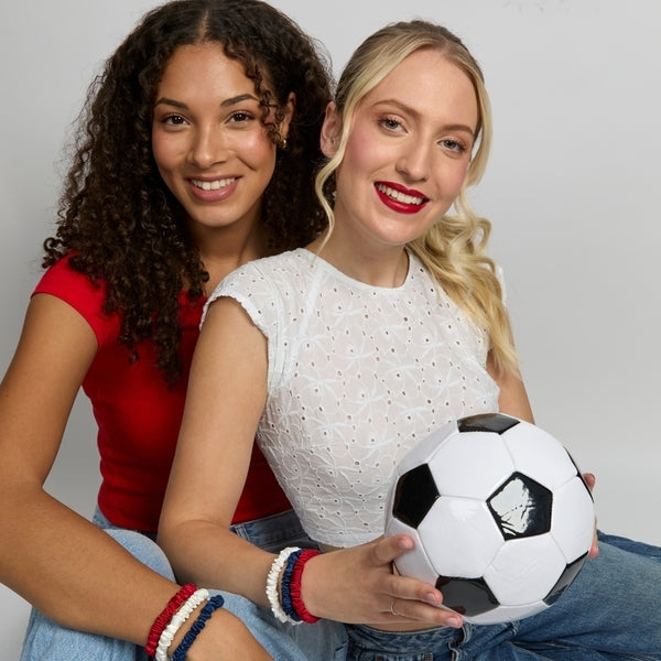 Silver Cloud Satin+ Skinny Scrunchies World Cup Edition