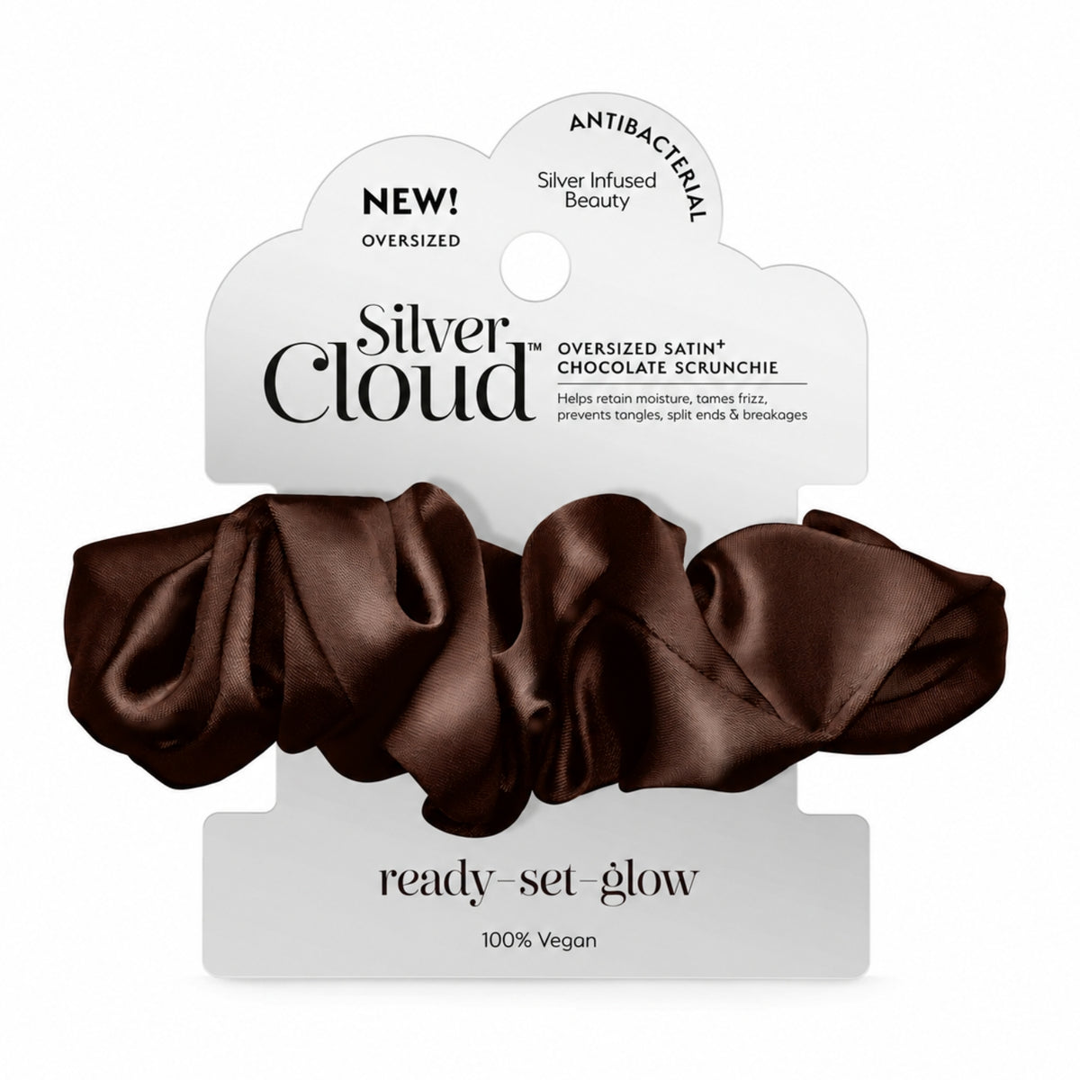 Soft Satin Oversized Chocolate Brown Hair Scrunchie