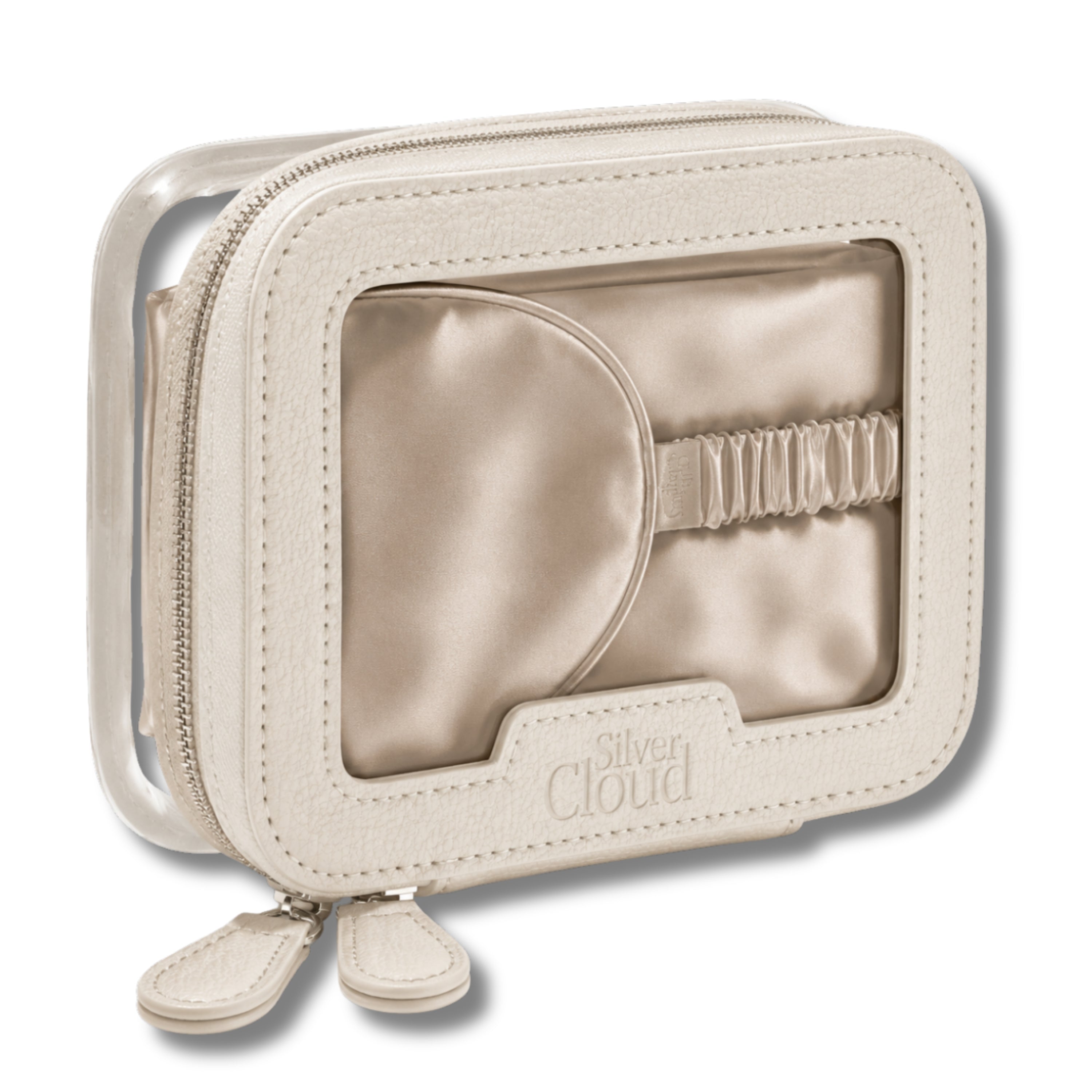 Silver Cloud Caramel Satin+ Beauty Sleep Gift Set - Pillowcase, Sleep Mask & Scrunchies