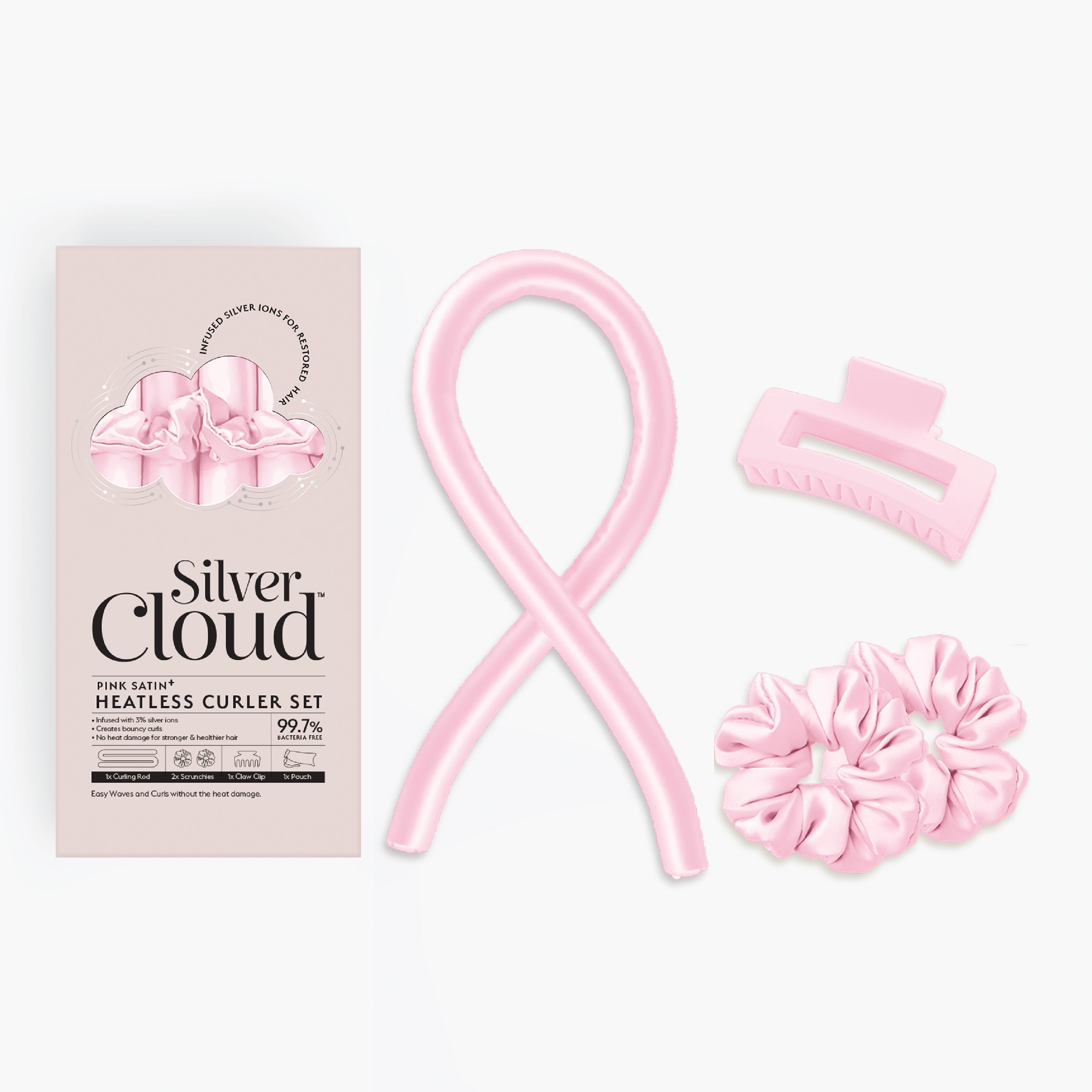 Pink Heatless Curler Set