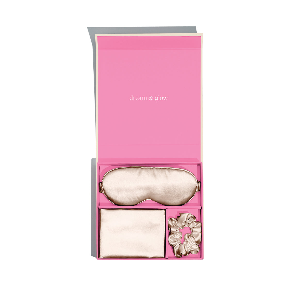Caramel Silky Satin Pillowcase & Sleep Mask Gift Set Ions