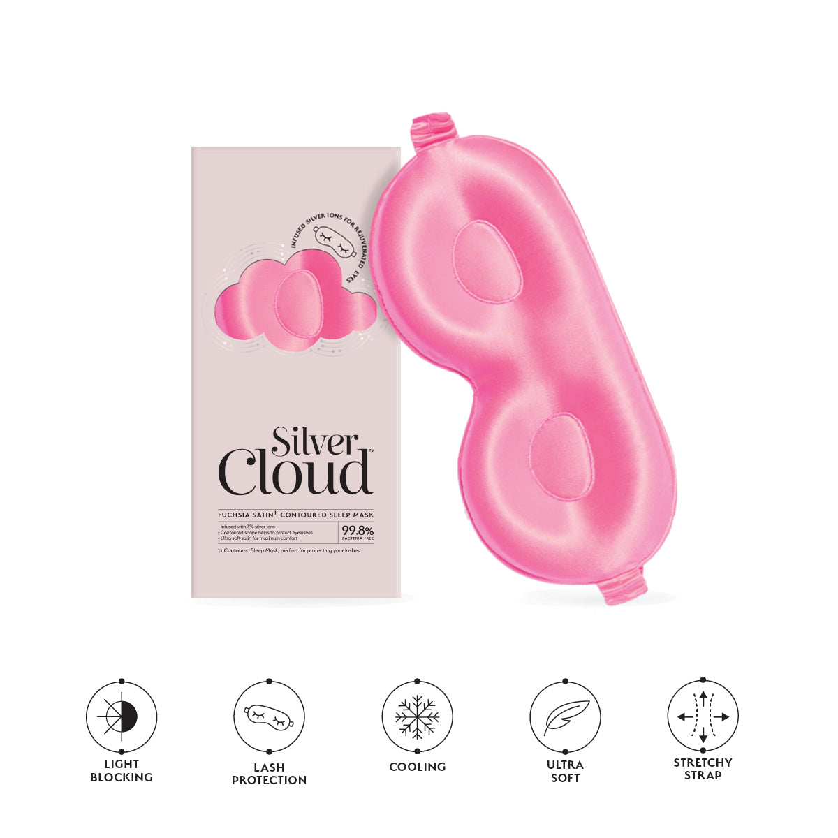 Silver Cloud Contour Sleep & Heatless Curler Set - Fuchsia