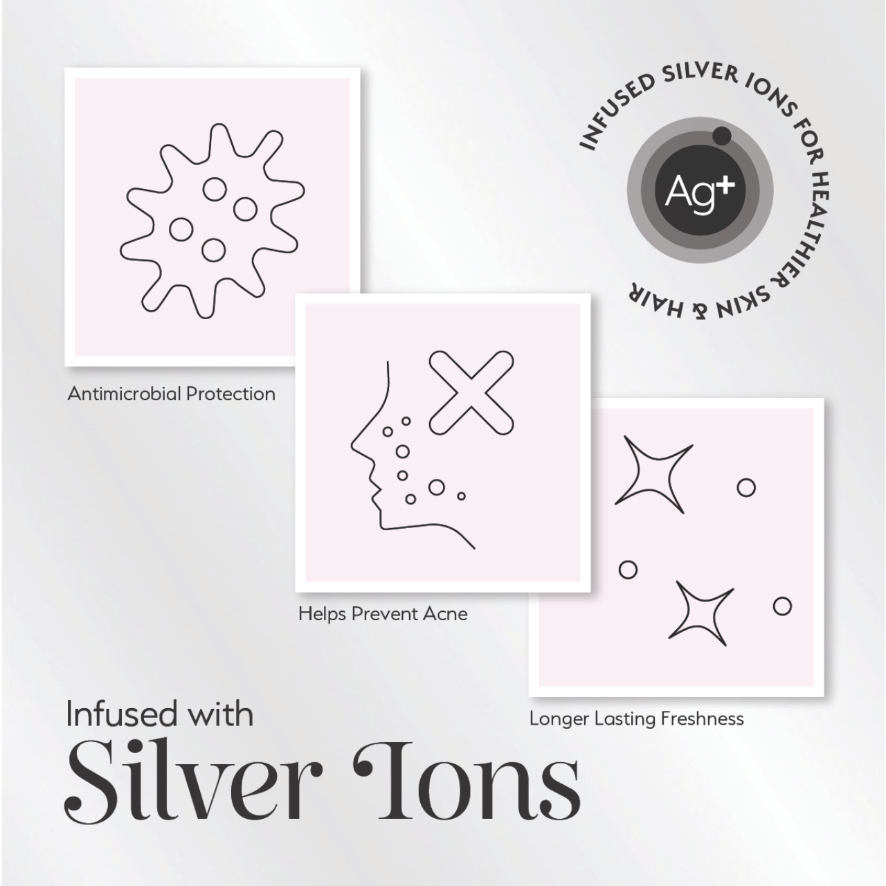 Silver Cloud Contour Sleep Mask Infused with Silver Ions Pink