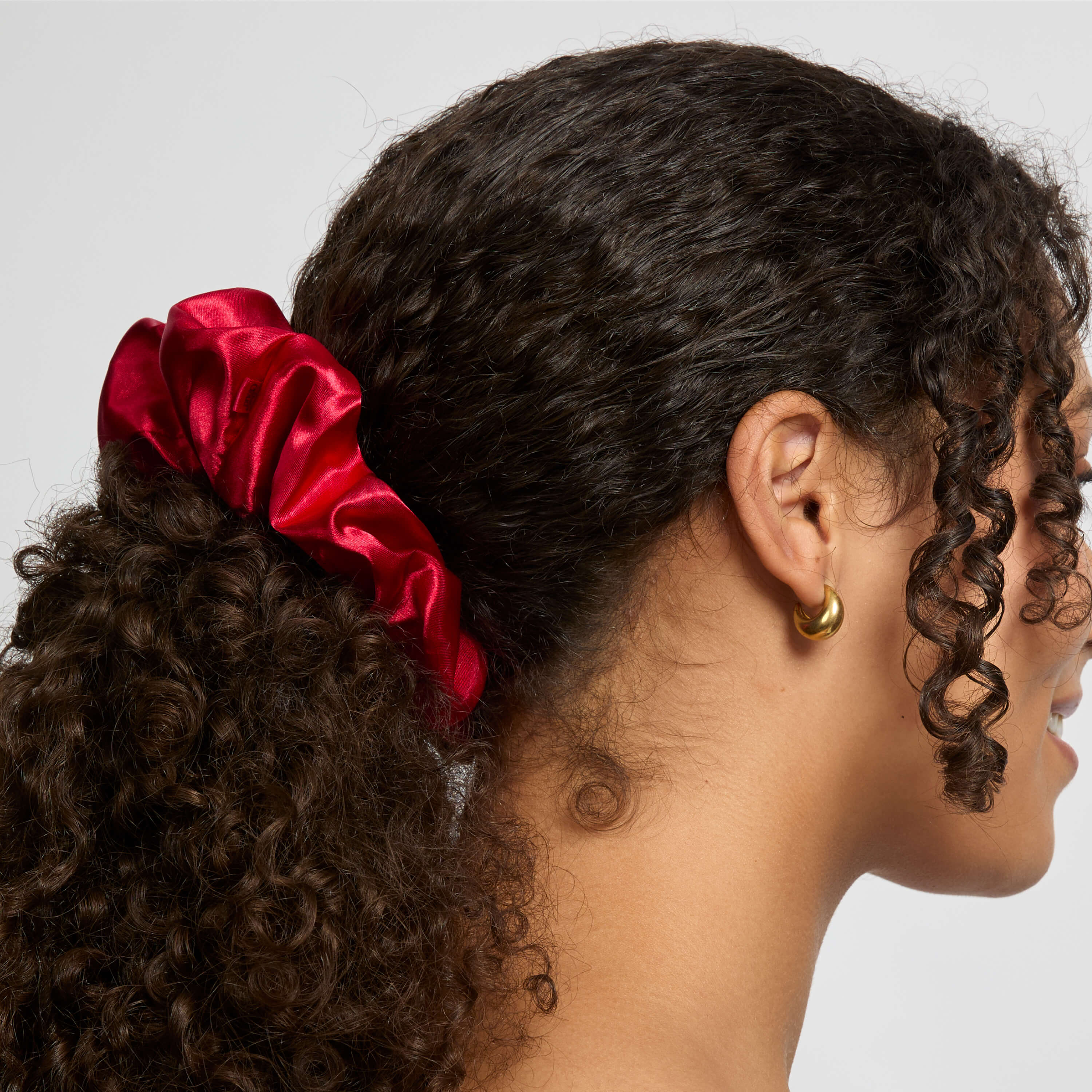 Silver Cloud Satin Oversized Berry Scrunchie