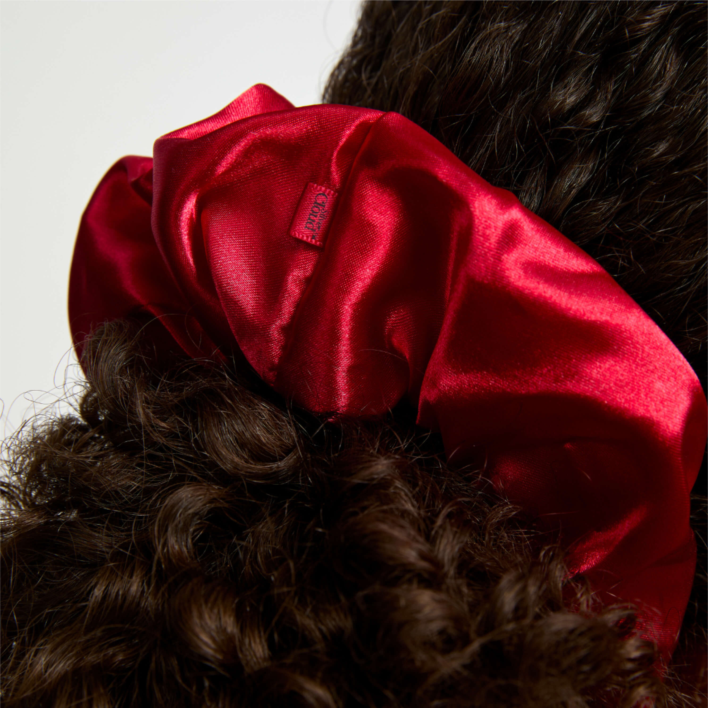 Silver Cloud Satin Oversized Berry Scrunchie