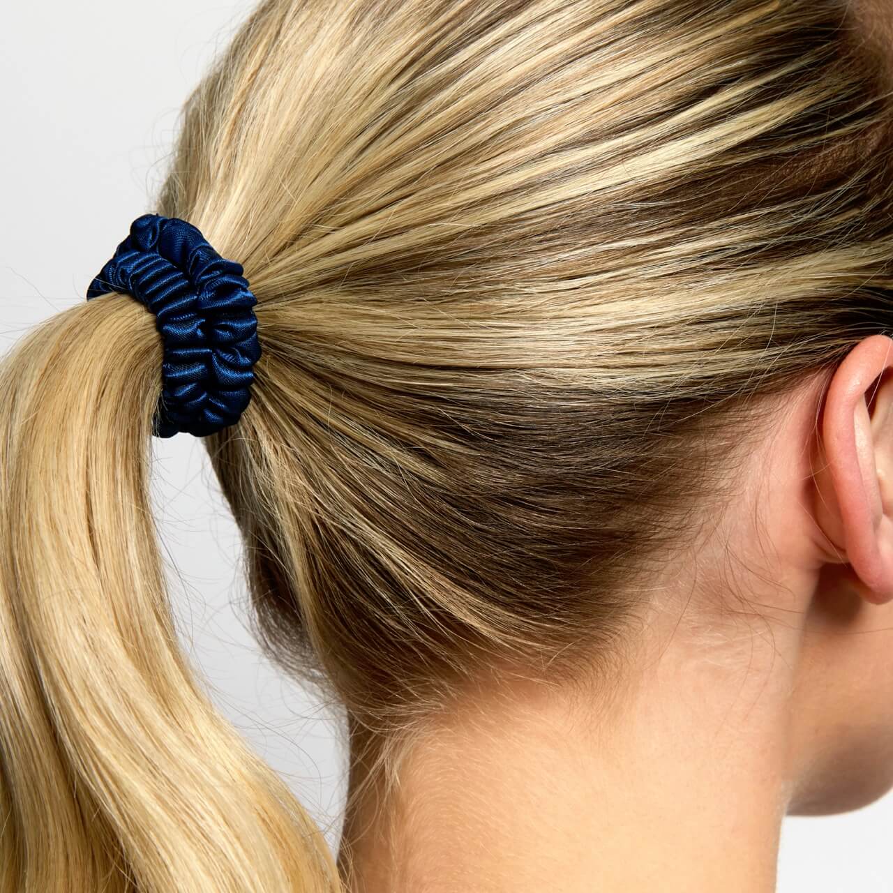 Silver Cloud Satin+ Skinny Hair Scrunchie Santorini 5 Pack
