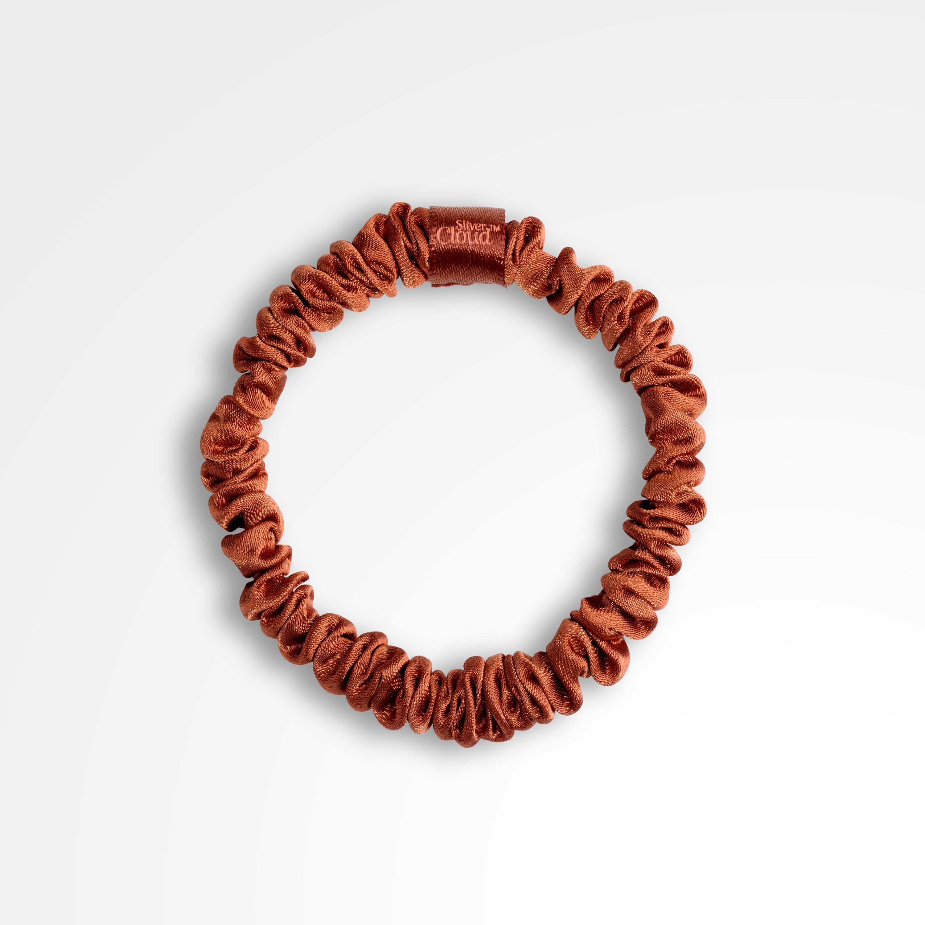 Silver Cloud Skinny Hair Scrunchie  Auburn 5 Pack