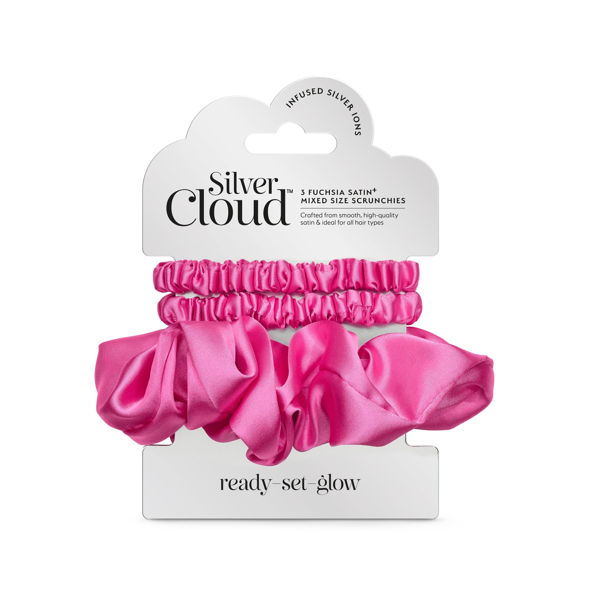 Satin Hair Scrunchie Trio Combo 3 Pack