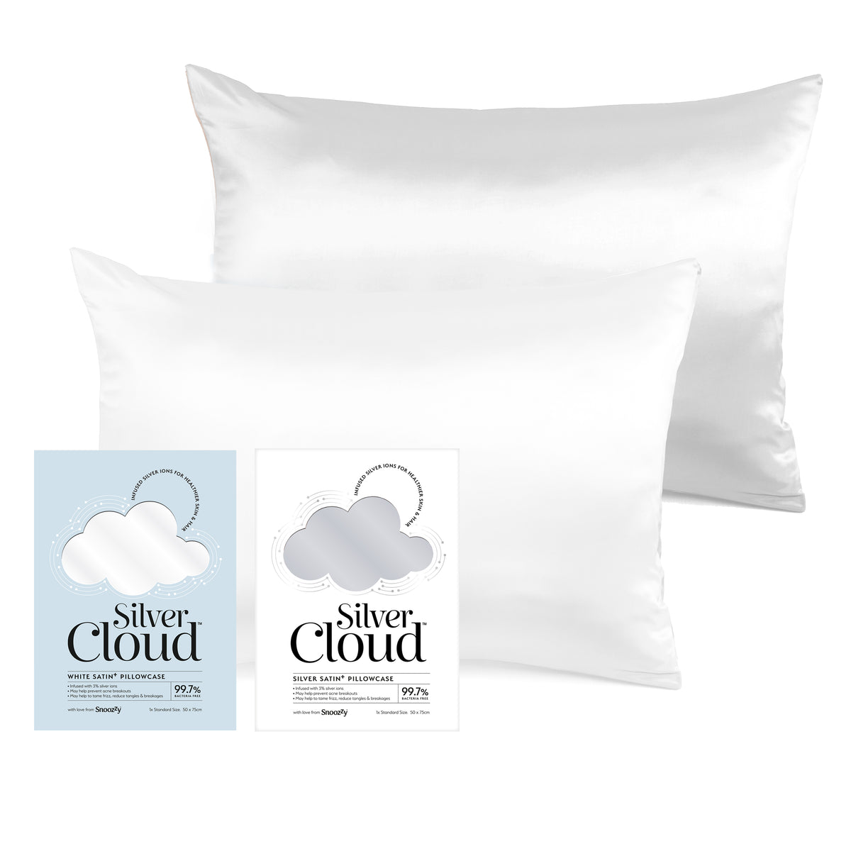 & Satin Pillowcase Twinpack